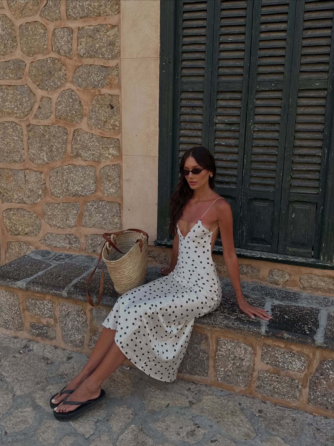 Amara Polka Dot Slip Dress